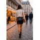Jupe noire en simili cuir mat Sifia - LSL5-S