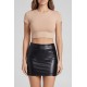 Jupe noire en simili cuir mat Sifia - LSL5-S