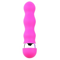 Mini Vibromasseur rose ondulés Pocket Pleasure 1 dosette de lubrifiant