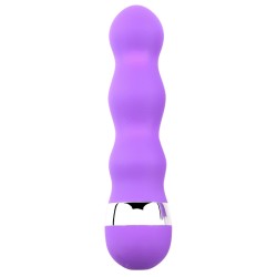 Mini Vibromasseur violet ondulés Pocket Pleasure 1 dosette de lubrifiant
