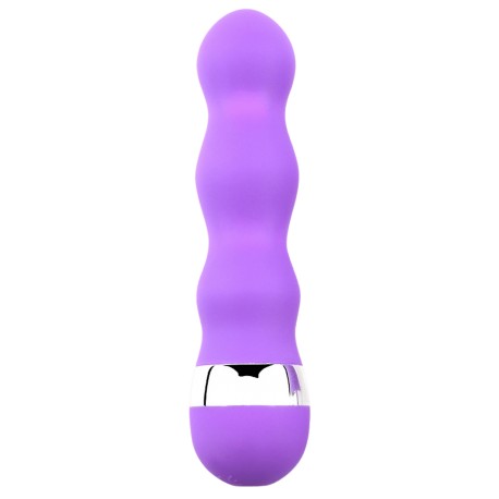 Mini Vibromasseur violet ondulés Pocket Pleasure 1 dosette de lubrifiant