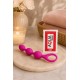 Chapelet Anal 3 Boules Fuchsia Silicone 1 dosette de lubrifiant — Pocket Pleasure