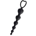 Chapelet Anal Cœur Silicone Noir 1 dosette de lubrifiant — Pocket Pleasure