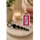 Chapelet Anal Cœur Silicone Noir 1 dosette de lubrifiant — Pocket Pleasure
