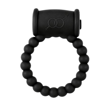 Cockring Vibrant Perlé Noir 1 dosette de lubrifiant — Pocket Pleasure