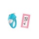 Cockring Vibrant Dauphin Bleu 1 dosette de lubrifiant — Pocket Pleasure