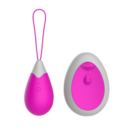 Œuf Vibrant Télécommandé 10 Modes Fuchsia 1 dosette de lubrifiant — Pocket Pleasure