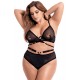 Ensemble 3 pièces grande taille avec accessoires dorés noir - Mapalé