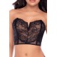 Ensemble 2 pièces bustier en dentelle et string noir - Mapalé