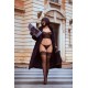 Ensemble 2 pièces bustier en dentelle et string noir - Mapalé