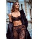 Ensemble 3 pièces en dentelle noire avec pantalon transparent - Mapalé