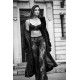 Ensemble 3 pièces en dentelle noire avec pantalon transparent - Mapalé