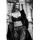 Ensemble 3 pièces en dentelle noire avec pantalon transparent - Mapalé