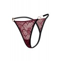 String bordeaux avec anneaux détachables - PM05GOPC-BRED