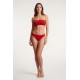Culotte rouge en dentelle avec nœud en satin - PF09LRED
