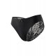 Culotte noire en dentelle avec nœud en satin - PF09LBLK