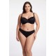 Culotte noire en dentelle avec nœud en satin - PF09LBLK
