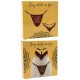 String taupe en dentelle avec bijou cœur doré - PA02MBRW