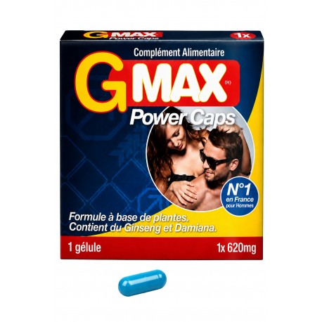 G-MAX Power Caps Boite de 1 gélule – Vitalité Bien-Être Masculin Complément alimentaire