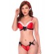 Déguisement Mère Noël 2 pièces avec soutien-gorge et string - Mapalé