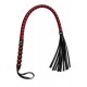 Fouet rouge et noir en simili cuir 80 cm - Dreamy Fetish