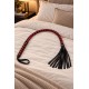 Fouet rouge et noir en simili cuir 80 cm - Dreamy Fetish