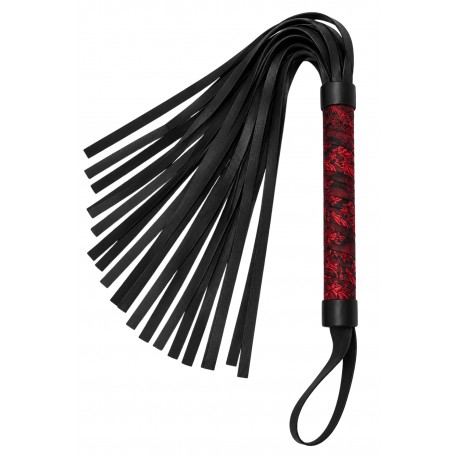 Fouet rouge et noir motif japonais 45 cm - Dreamy Festish