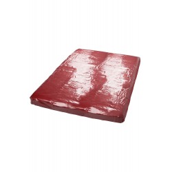 Drap de lit en vinyle rouge 200 x 230 cm 