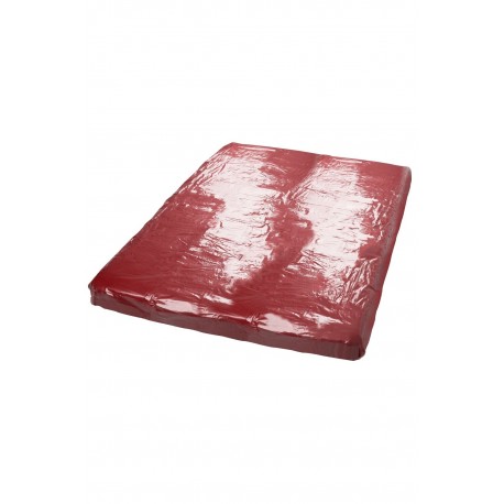Drap de lit en vinyle rouge 200 x 230 cm 