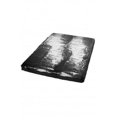 Drap de lit en vinyle noir 200 x 230 cm 