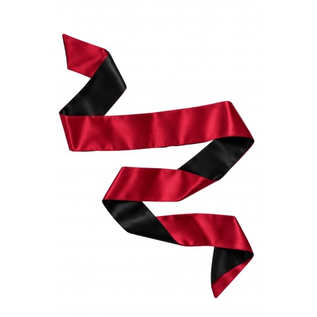 Bandeau satiné réversible rouge et noir, multi-usage - Dreamy Fetish