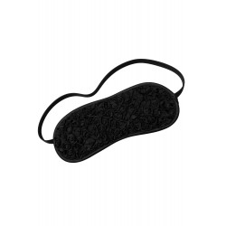 Bandeau pour les yeux noir avec fleurs en tissu en relief - Dreamy Fetish