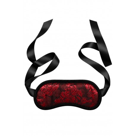 Bandeau pour les yeux motif japonais rouge et noir - Dreamy Fetish