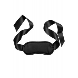 Bandeau satiné noir à nouer - Dreamy Fetish