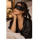 Bandeau satiné noir à nouer - Dreamy Fetish