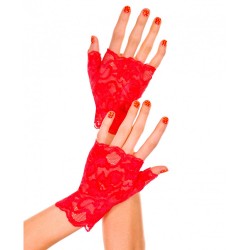 Gants en dentelle florale avec doigts ouverts