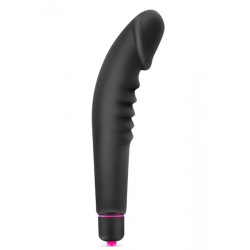 Vibromasseur stimulateur réaliste point G noir silicone 7 vitesses