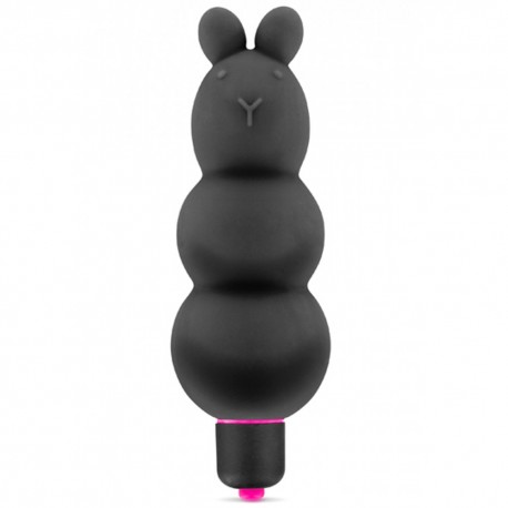 Vibromasseur stimulateur noir 7 vitesses silicone waterproof