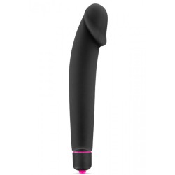 Vibromasseur noir 7 vitesses réaliste silicone lisse