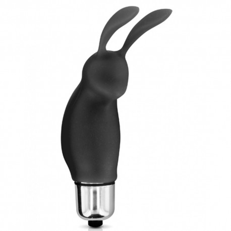 Stimulateur de clitoris vibrant noir rabbit