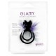 Double cockring noir avec stimulateur de clitoris