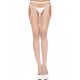 Collant blanc résille échancré entre-jambes et hanches