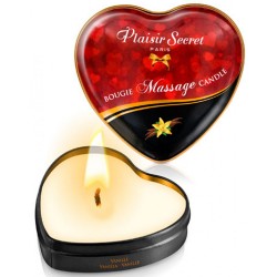 Mini bougie de massage à la vanille boîte coeur 35ml