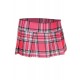 Mini-jupe plissée rose vif style ecossais