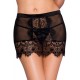 Jupe dentelle noire transparente ouverte sur les fesses