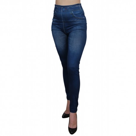 Legging bleu style jean neuf