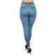 Legging bleu effet jean usé