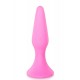 Plug anal ventouse rose moyen base large