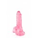 Gode jelly rose ventouse taille XS 13cm