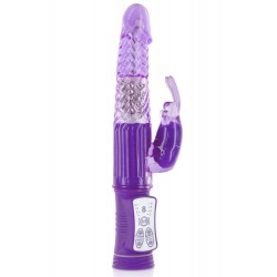 Vibromasseur rabbit violet 2 moteurs et billes rotatives USB